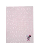 Lambs & Ivy Disney Baby Minnie Mouse Stars Pink Soft Fleece Baby Blanket