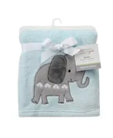 Bedtime Originals Jungle Fun Blue/Gray Safari Elephant Baby Blanket