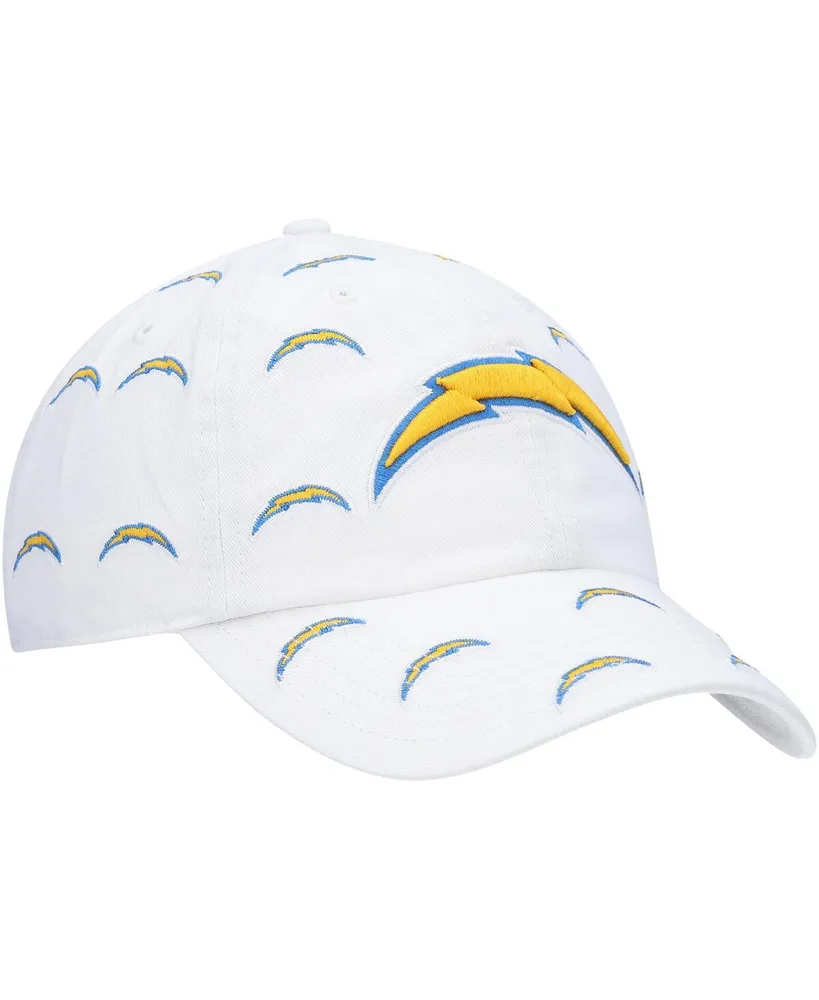 Women's '47 Brand White Los Angeles Chargers Team Confetti Clean Up Adjustable Hat