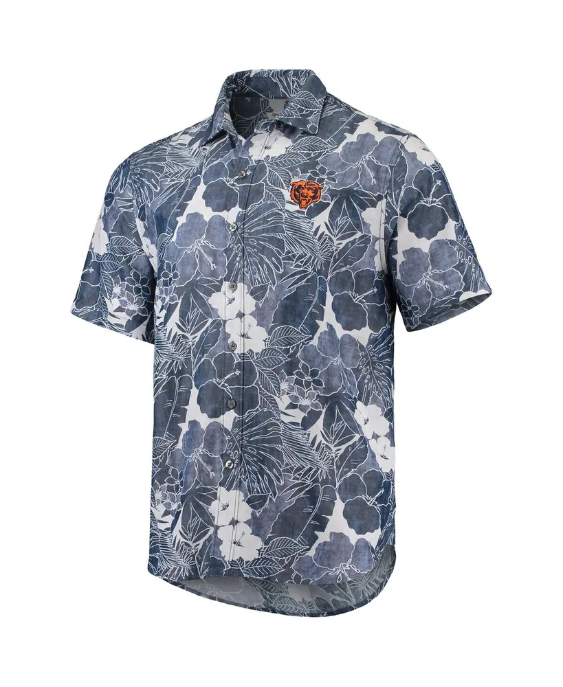 Men's Tommy Bahama Navy Chicago Bears Coconut Point Playa Floral IslandZone Button-Up Shirt
