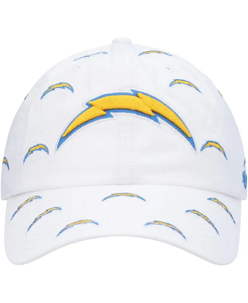 Women's '47 Brand White Los Angeles Chargers Team Confetti Clean Up Adjustable Hat