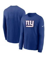 Men's Nike Royal New York Giants Primary Logo Long Sleeve T-shirt