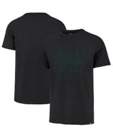 Men's '47 Brand Black Philadelphia Eagles Wordmark Rider Franklin T-shirt