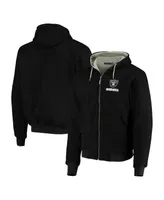 Men's Dunbrooke Black Las Vegas Raiders Craftsman Thermal-Lined Full-Zip Hoodie