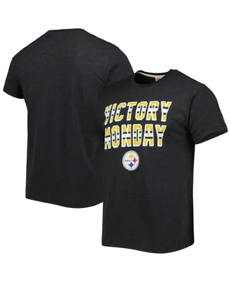 Men's Homage Charcoal Pittsburgh Steelers Victory Monday Tri-Blend T-shirt