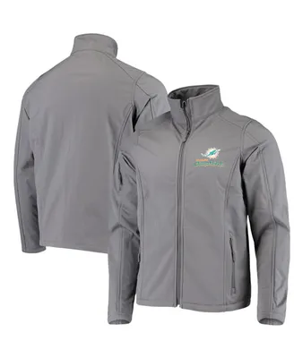 Men's Dunbrooke Charcoal Miami Dolphins Sonoma Softshell Full-Zip Jacket