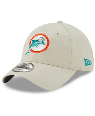 Men's New Era Khaki Miami Dolphins Historic Playmaker 9TWENTY Adjustable Hat