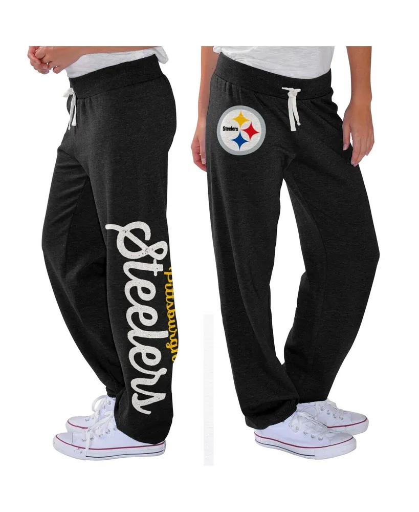 Women's G-iii 4Her by Carl Banks Black Pittsburgh Steelers Scrimmage Fleece Pants