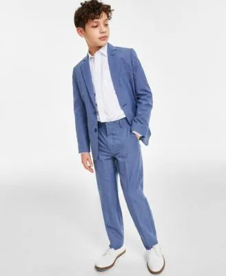 Nautica Big Boys Micro Texture Suit Calvin Klein Big Boys Slim Fit Solid Stretch Poplin Shirt Separates