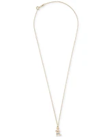 Wrapped Diamond Skateboard Boy Pendant Necklace (1/20 ct. t.w.) in 10k Gold, 18" + 2" extender, Created for Macy's