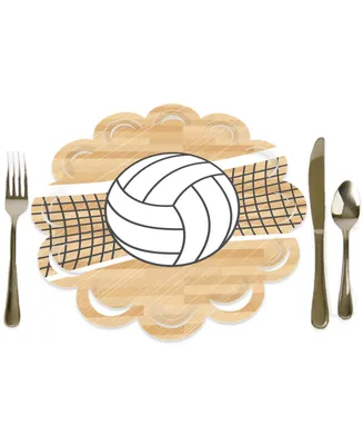 Bump, Set, Spike Volleyball - Baby Shower or Birthday Party Table Chargers 12 Ct