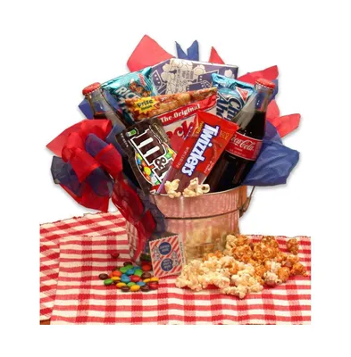 Gbds Blockbuster Night Movie Gift Pail- movie night - movie night gift baskets for families - 1 Basket