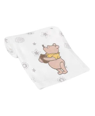 Lambs & Ivy Disney Baby Winnie The Pooh Cream Fleece Appliqued Baby Blanket
