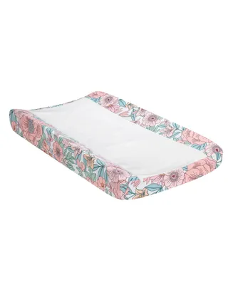 Lambs & Ivy Giraffe and a Half Liberty Floral Watercolor Changing Pad Cover
