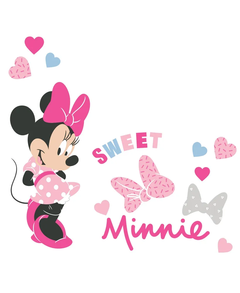 Lambs & Ivy Disney Baby Minnie Mouse Love Wall Decals/Stickers with Hearts/Bows