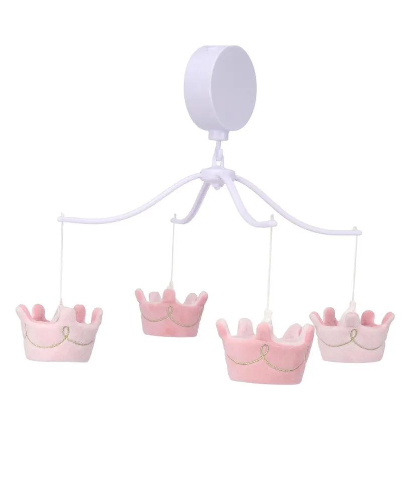 Lambs & Ivy Disney Princesses Pink Crown Musical Baby Crib Mobile Soother Toy