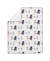 Lambs & Ivy Star Wars Classic Fleece Baby Blanket - Yoda/Darth Vader/R2-D2/C-3PO