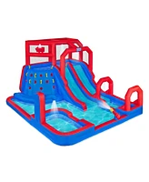 Sunny & Fun Inflatable Water Slide & Blow up Pool, Kids Water Park