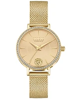 Versus Versace Women's Mar Vista Gold Ion-Plated Mesh Bracelet Watch 34mm