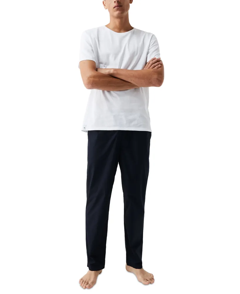 Lacoste Men's Crew Neck Slim Fit Undershirt Set, 3-Pack