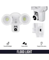 Wasserstein 3-in-1 Wired Floodlight, Charger and Mount for Wyze Cam V3 - 2000 lumens Powerful Floodlight (White) (Camera Not Included)