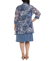 R & M Richards Plus Dress Printed Jacket