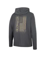 Men's Colosseum Charcoal Purdue Boilermakers Team Oht Military-Inspired Appreciation Hoodie Long Sleeve T-shirt