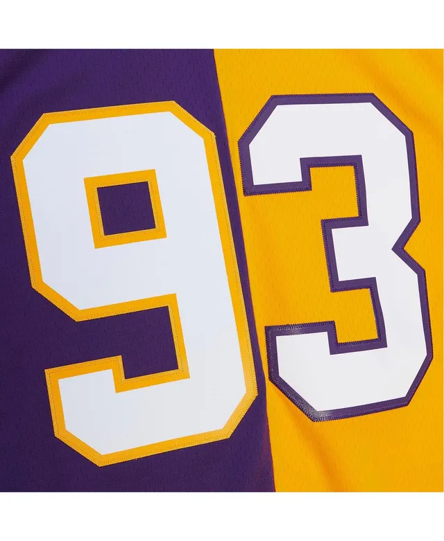 Men's Mitchell & Ness Randy Moss Purple/Gold Minnesota Vikings Big & Tall  Split Legacy Retired Player Replica Jersey