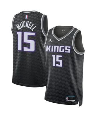 Men's Jordan Davion Mitchell Black Sacramento Kings 2022/23 Statement Edition Swingman Jersey