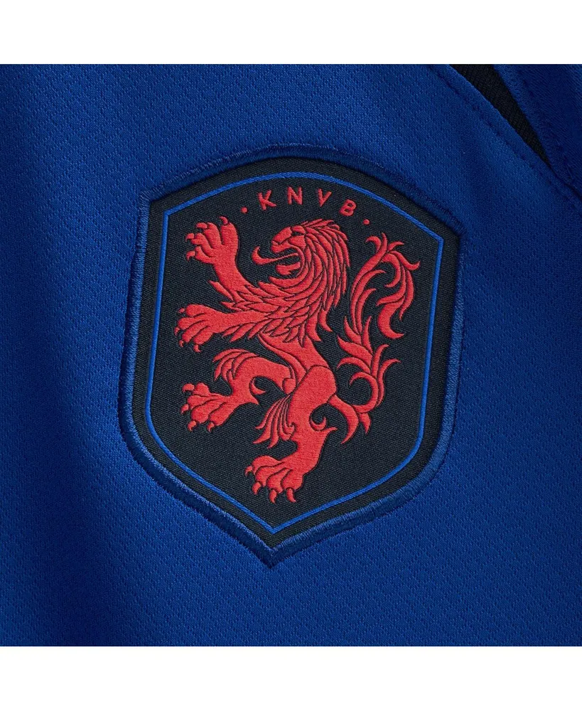 Big Boys Nike Royal Netherlands National Team 2022/23 Away Breathe Stadium Replica Blank Jersey