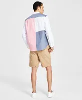 Nautica Mens Colorblocked Oxford Shirt Printed Corduroy Shorts