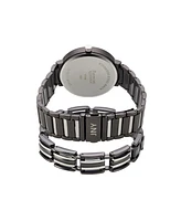 Jones New York Men's Analog Two Tone Metal Alloy Bracelet Watch, 42mm and Bracelet Set