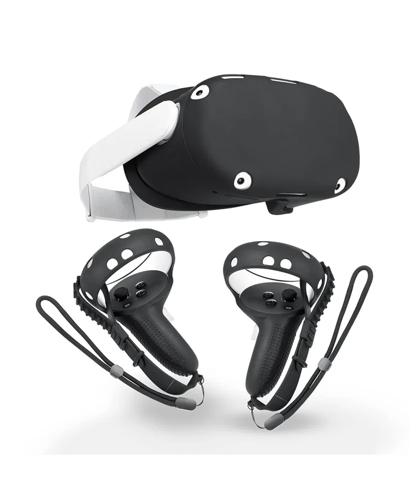 For Oculus Quest 2 Accessories, Accessory Set for Meta Quest 2, Include  Silicone Face Cover, Controller Grip Cover, VR Shell Cover, Lens Cover 