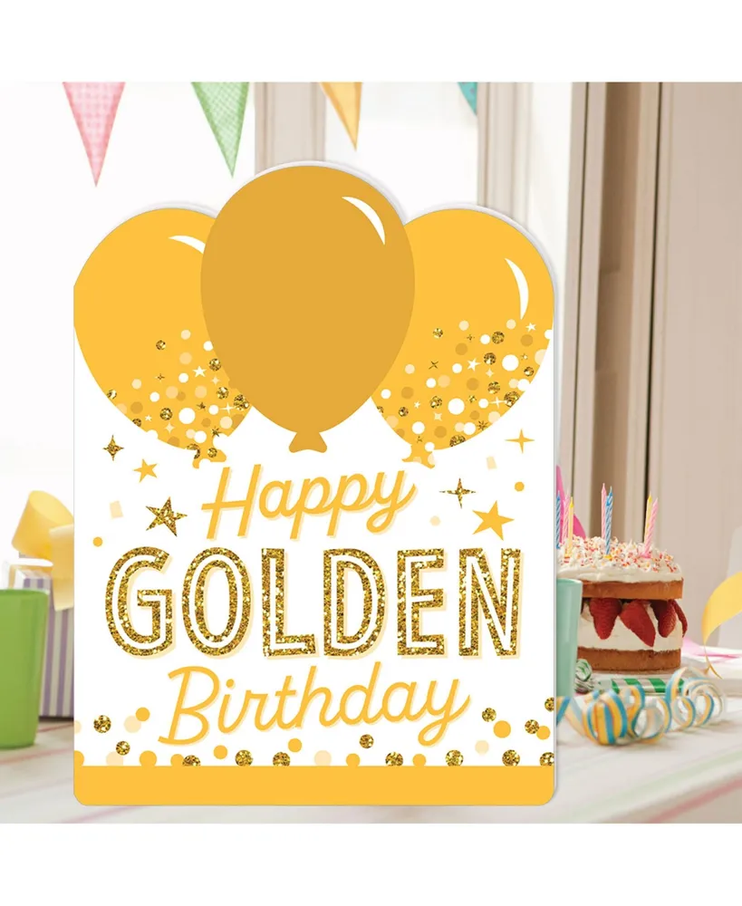 Golden Birthday - Happy Birthday Giant Greeting Card Jumborific Card 16.5 x 22"