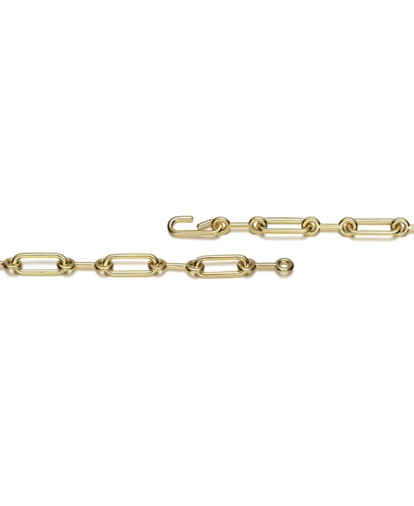 Rachel Glauber Radiant 14K Gold-Plated Link Chain Bracelet