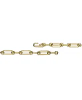 Rachel Glauber Radiant 14K Gold-Plated Link Chain Bracelet