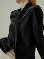 Lilysilk Women's Bow-tie Neck Silk Blouse