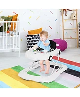 2-in-1 Foldable Baby Walker w/ Adjustable Heights & Detachable Toy Tray