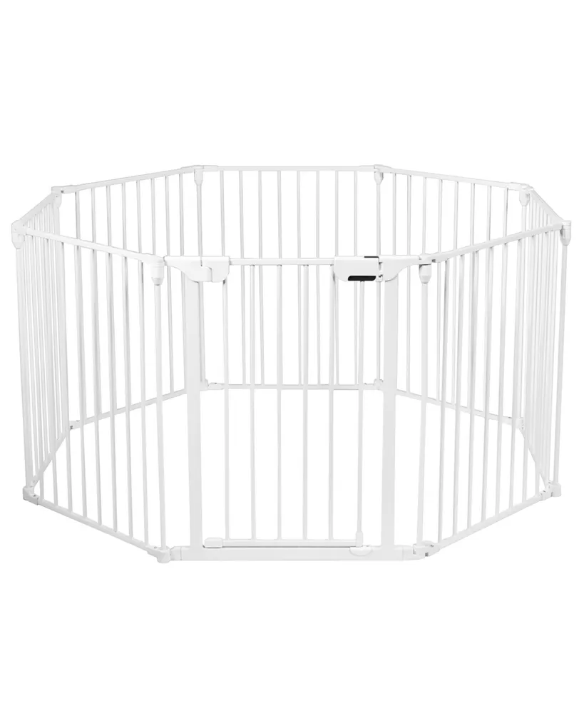 8 Panel Baby Safe Metal Gate Play Yard Barrier Pet Fence