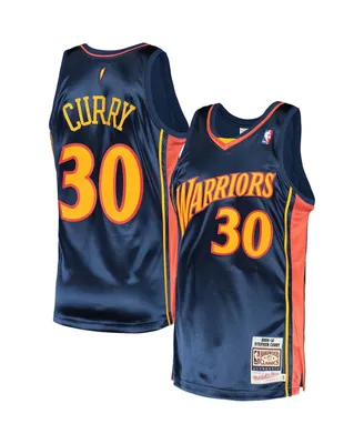 Men's Mitchell & Ness Stephen Curry Navy Golden State Warriors 2009 Hardwood Classics Authentic Jersey