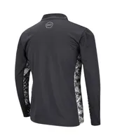 Men's Colosseum Charcoal Penn State Nittany Lions Oht Military-Inspired Appreciation Digi Camo Quarter-Zip Jacket