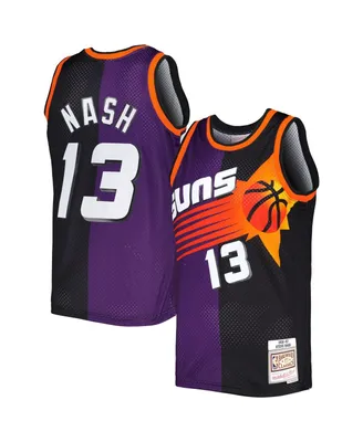 Men's Mitchell & Ness Steve Nash Purple, Black Phoenix Suns Hardwood Classics 1996-97 Split Swingman Jersey
