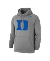 Men's Nike Heather Gray Duke Blue Devils Logo Club Pullover Hoodie