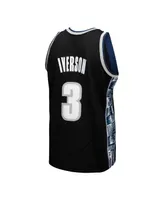 Men's Mitchell & Ness Allen Iverson Black Georgetown Hoyas Player Swingman Jersey