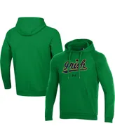 Men's Under Armour Green Notre Dame Fighting Irish Script School Logo All Day Raglan Pullover Hoodie