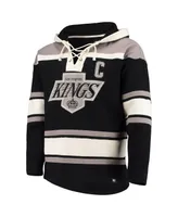 Men's '47 Brand Wayne Gretzky Black Los Angeles Kings Retired Player Name and Number Lacer Pullover Hoodie