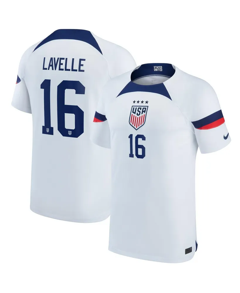 Big Boys and Girls Nike Rose Lavelle White Uswnt 2022/23 Home Breathe Stadium Replica Player Jersey