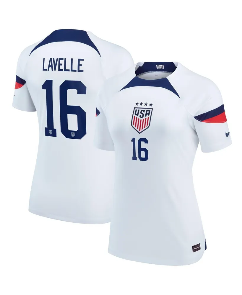 Women's Nike Rose Lavelle White Uswnt 2022/23 Home Breathe Stadium Replica Player Jersey