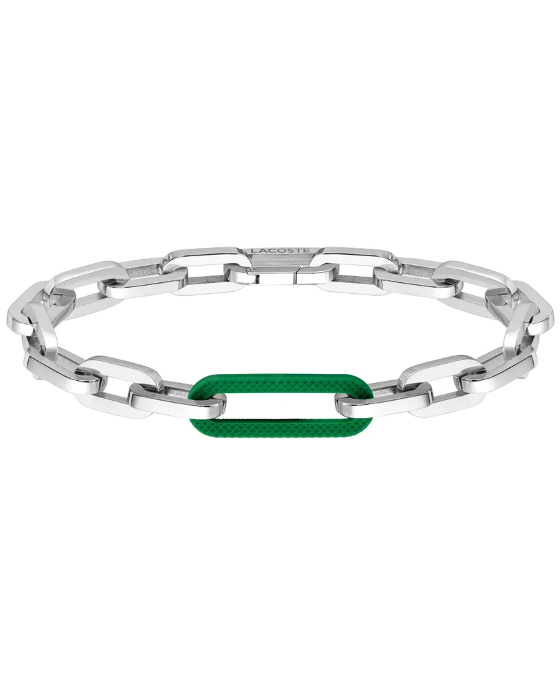 Lacoste Men's Stainless Steel Paperclip Chain Bracelet