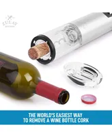 Electric Wine Opener With Charging Base and Foil Cutter - Stainless Steel Automatic Wine Bottle Opener